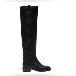 Massimo Dutti Leather biker boots EU size 40 , US 10